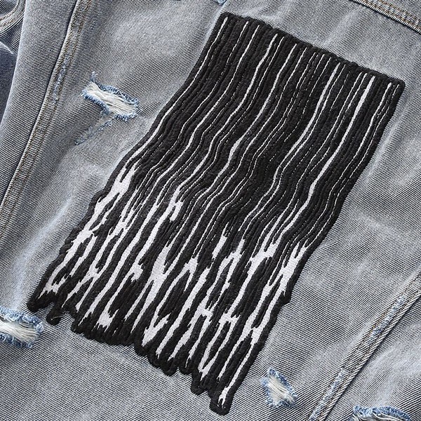 バレンシアガ Barcode Large Fit ジャケット コピー★ライトブルーデニム 664329TBP488961